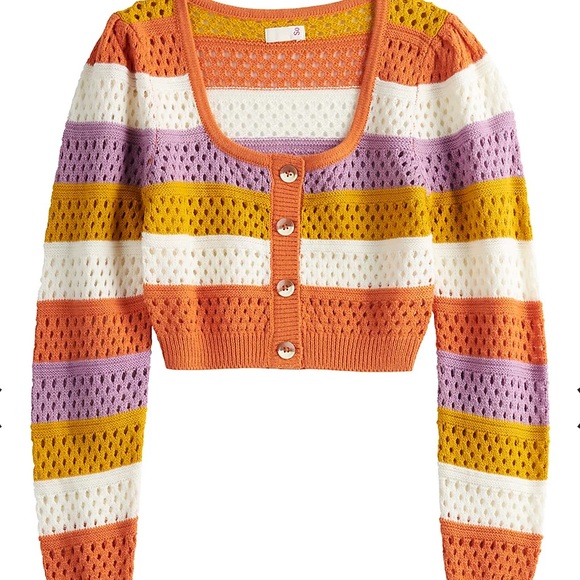 SO Sweaters - COPY - SO® Crochet Cardigan SizeL NWT